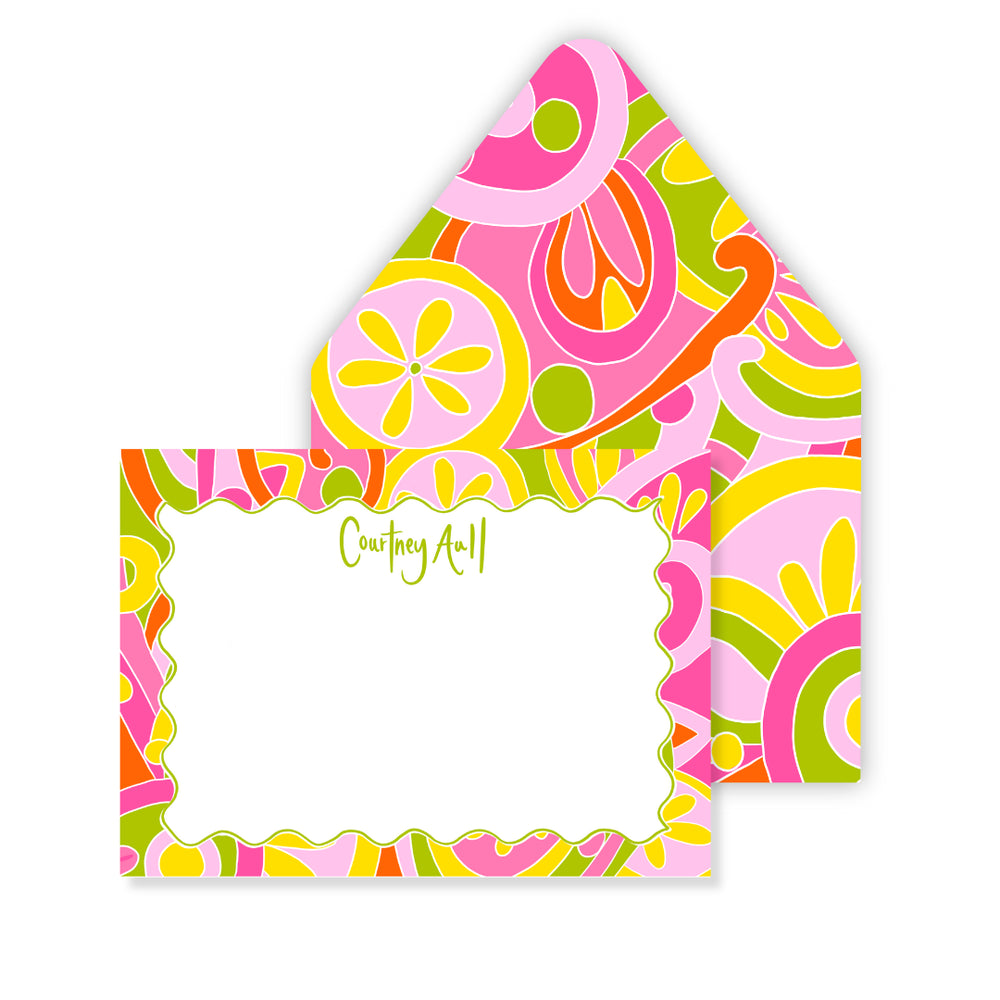 Fête Cabana Stationery in Pink Lemonade