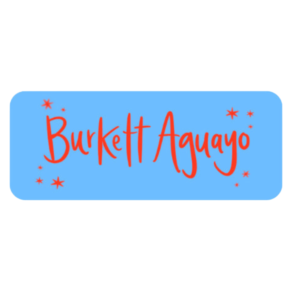 Boy Back To School Vinyl Labels in Bluebell & Red