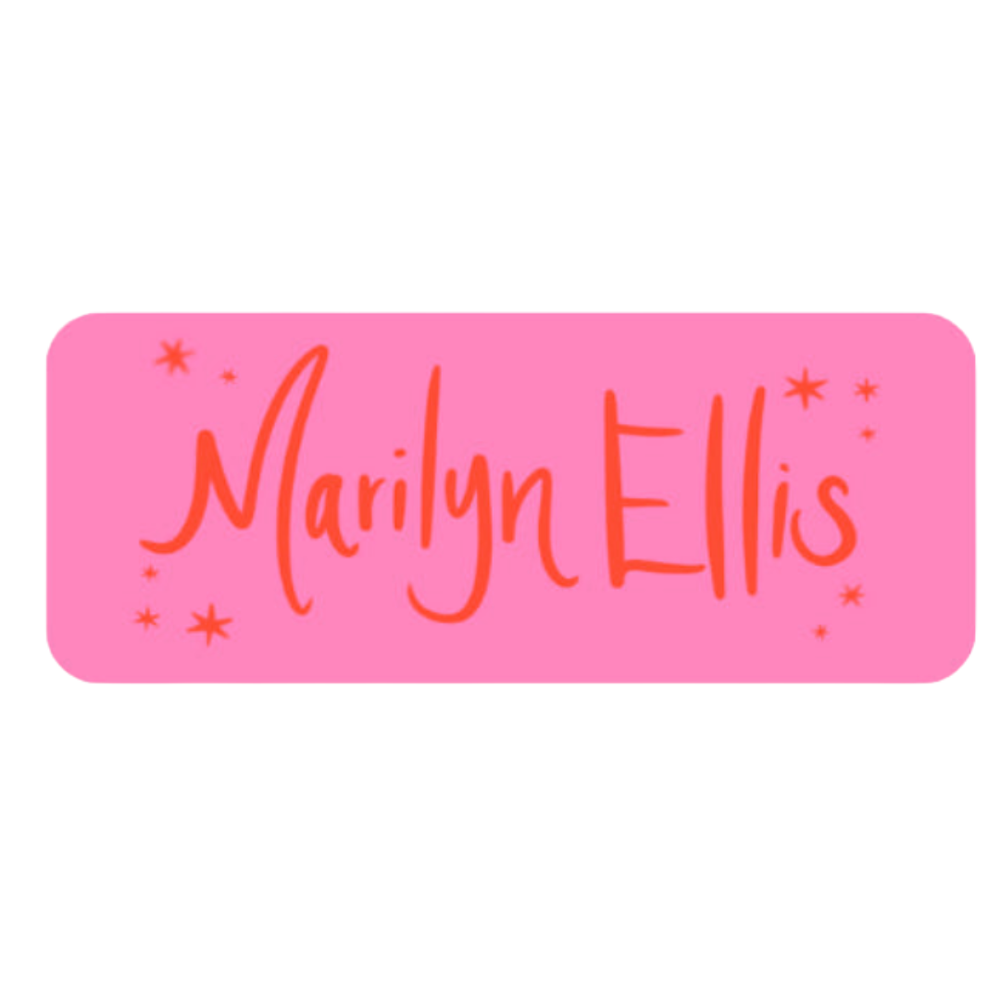 Girl Back To School Vinyl Labels in Bubblegum & Poppy