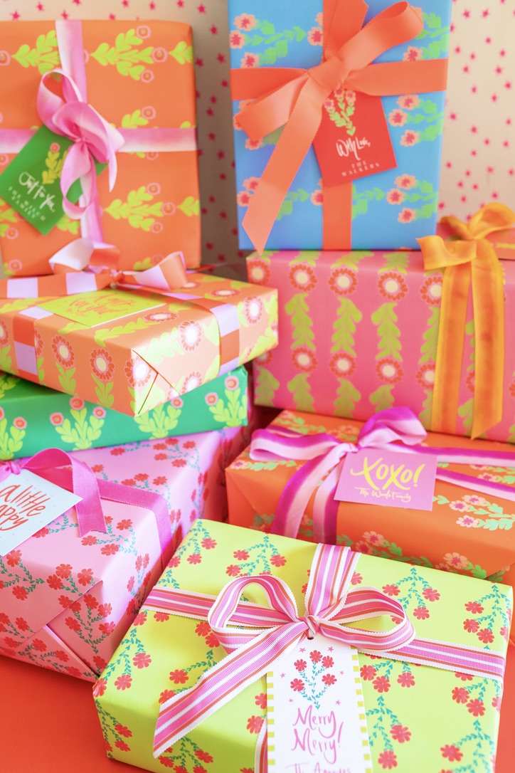 Morgan Walker x FP Gift Wrap in Pink & Orange
