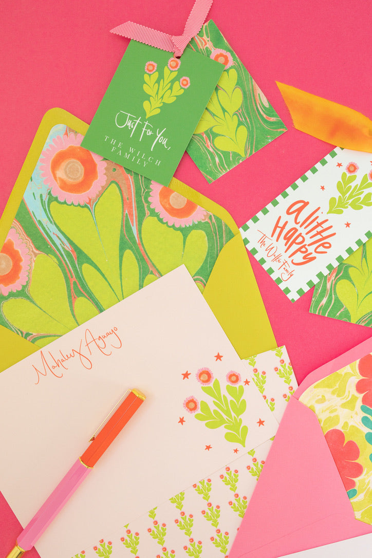 Morgan Walker x FP Stationery in Coral
