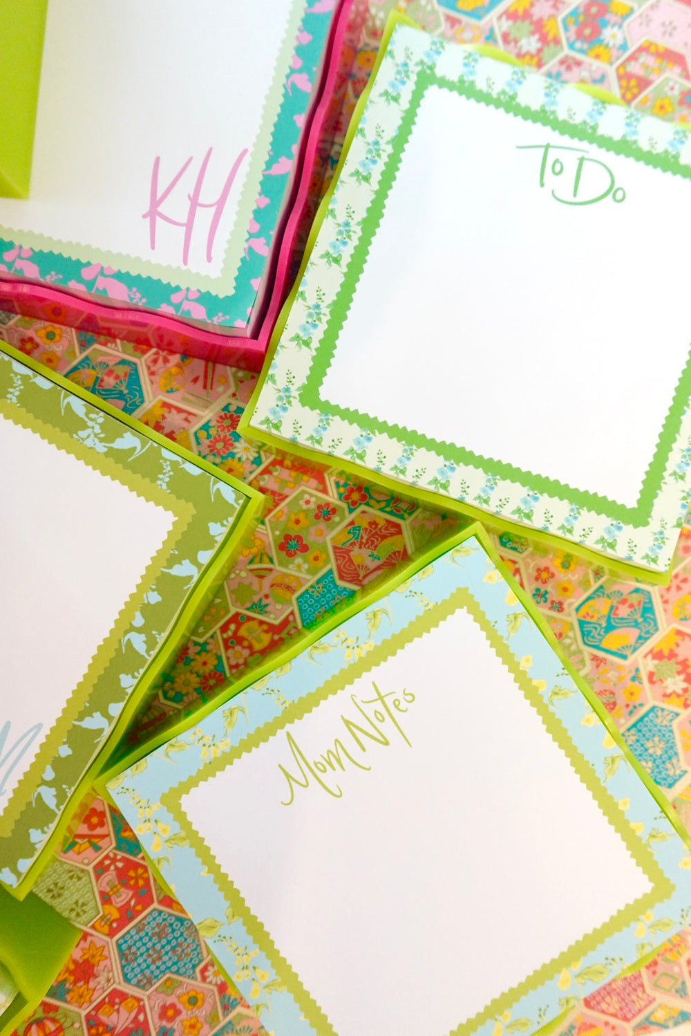 Nina Rosner for Fête Papier Blue Foxglove 200 Page Notepad + Acrylic Tray