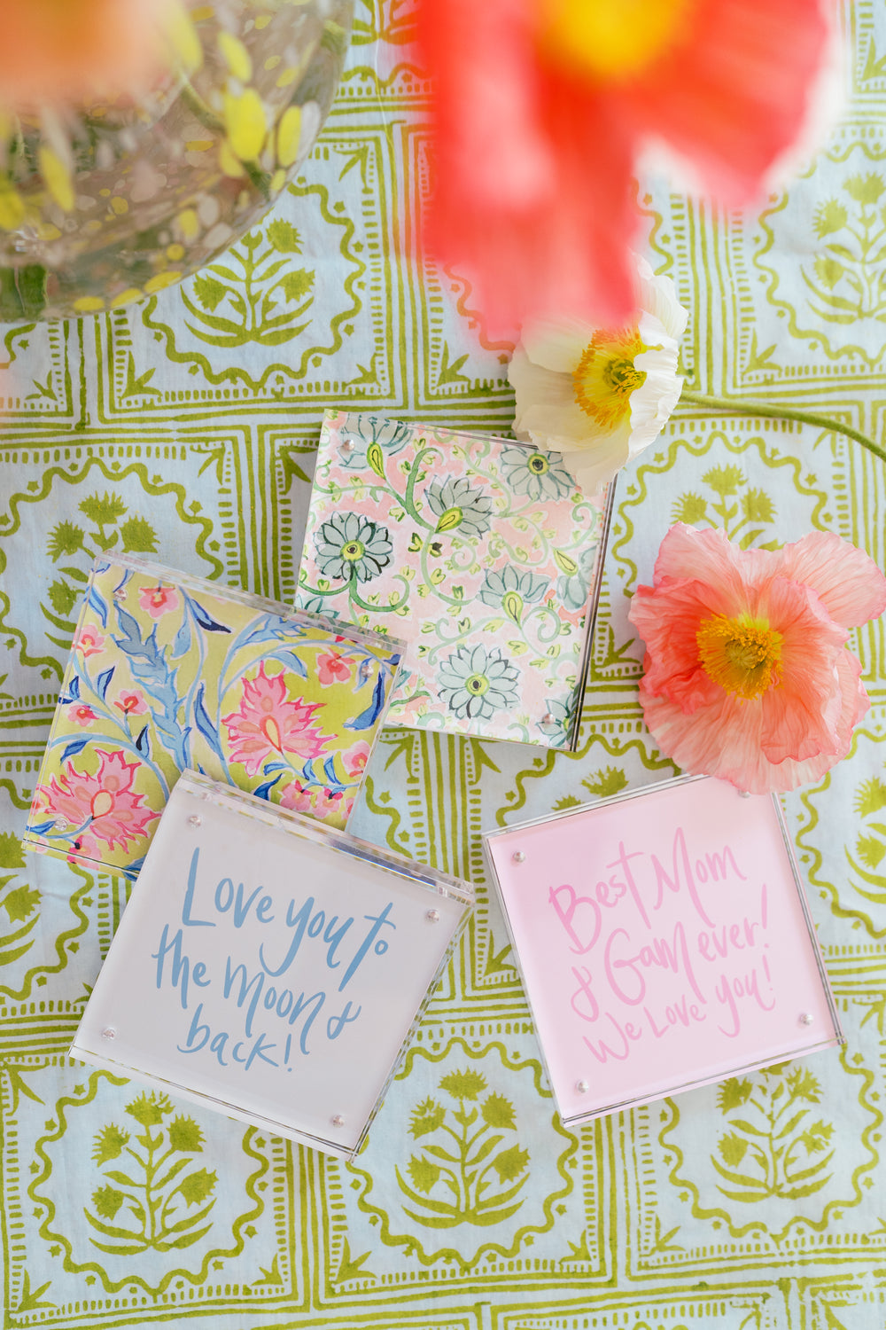 Nina Rosner for Fête Papier Acrylic Block Print in Green