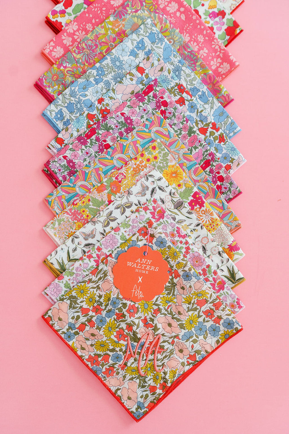 Ann Walters Home x Fête Papier Hankies in Warm Floral Field