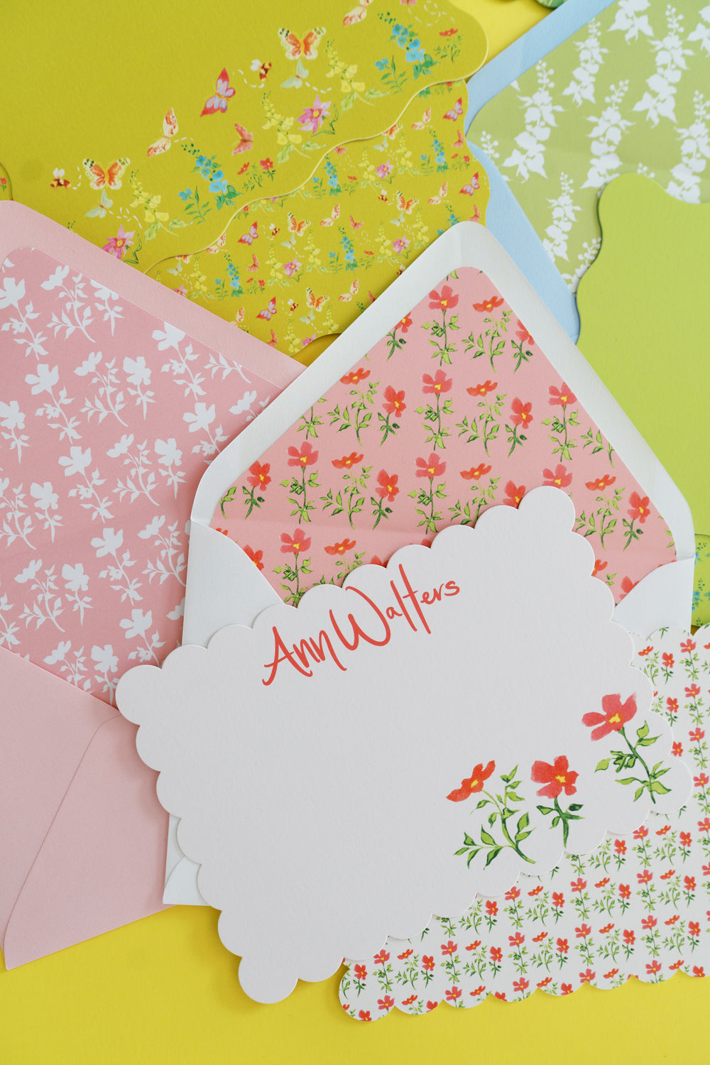 Nina Rosner x Fete Papier Red Floral Stationery