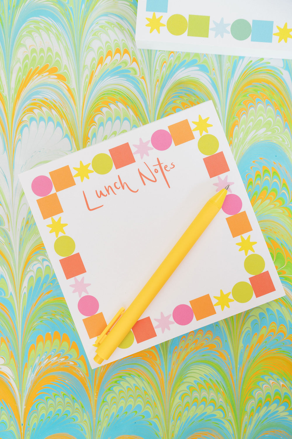 Lunch Box Notepad in Pink & Orange
