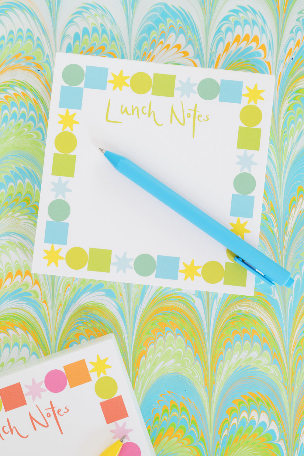 Lunch Box Notepad in Blue & Green