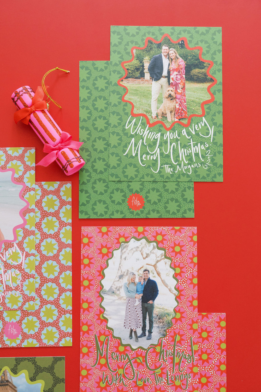 Traditional Star Dot Christmas Cards