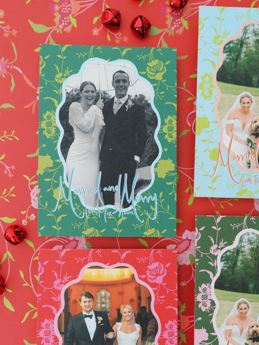 Holiday Vine Christmas Card in Green