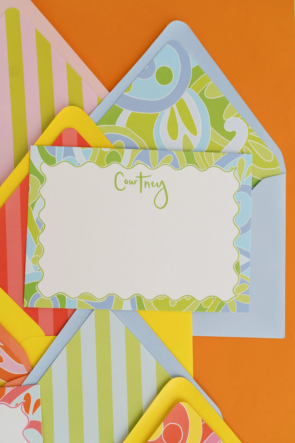 Fête Cabana Stationery in Grasshopper