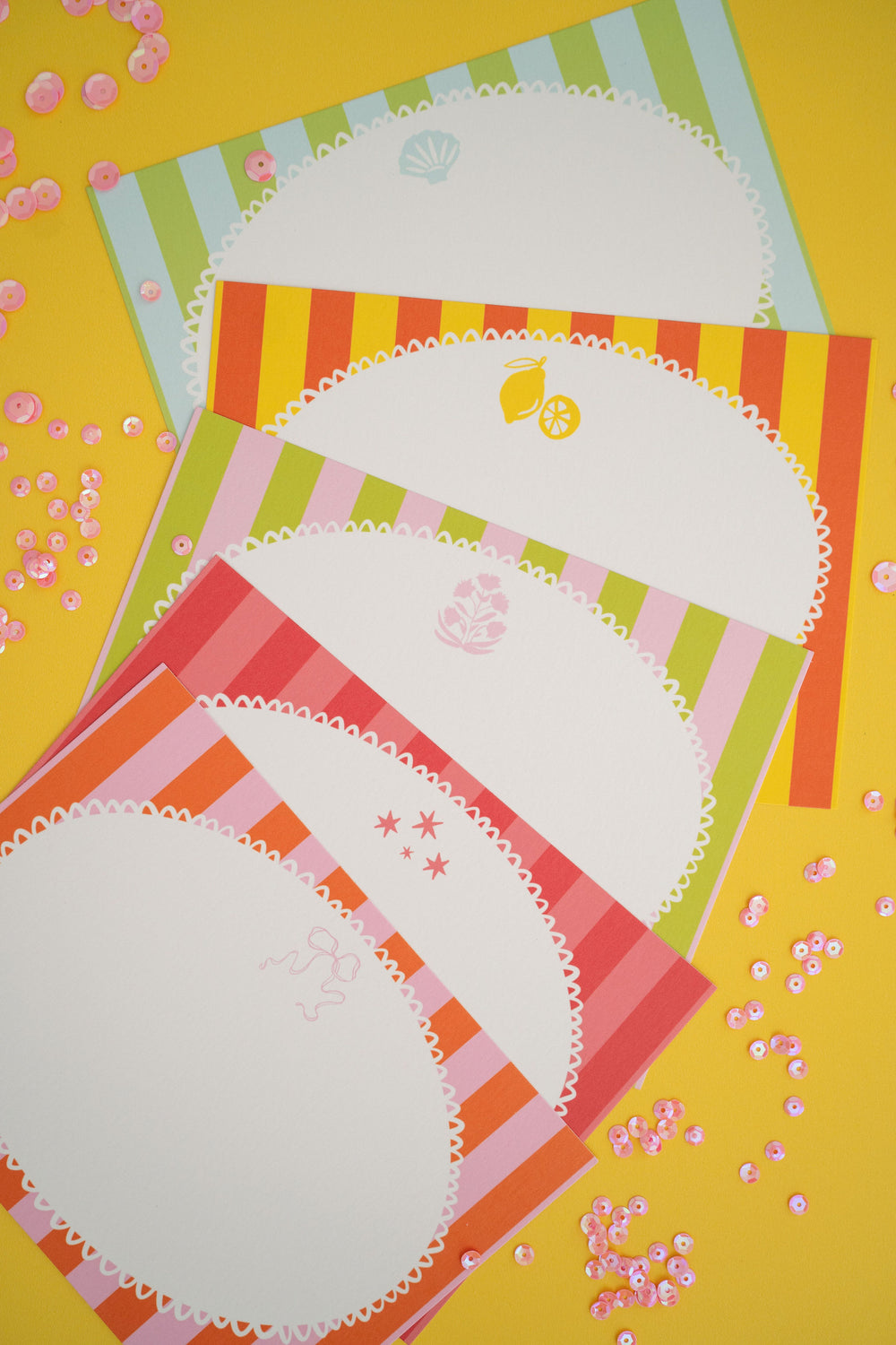 Fête Cabana Stationery in Sunny Stripe