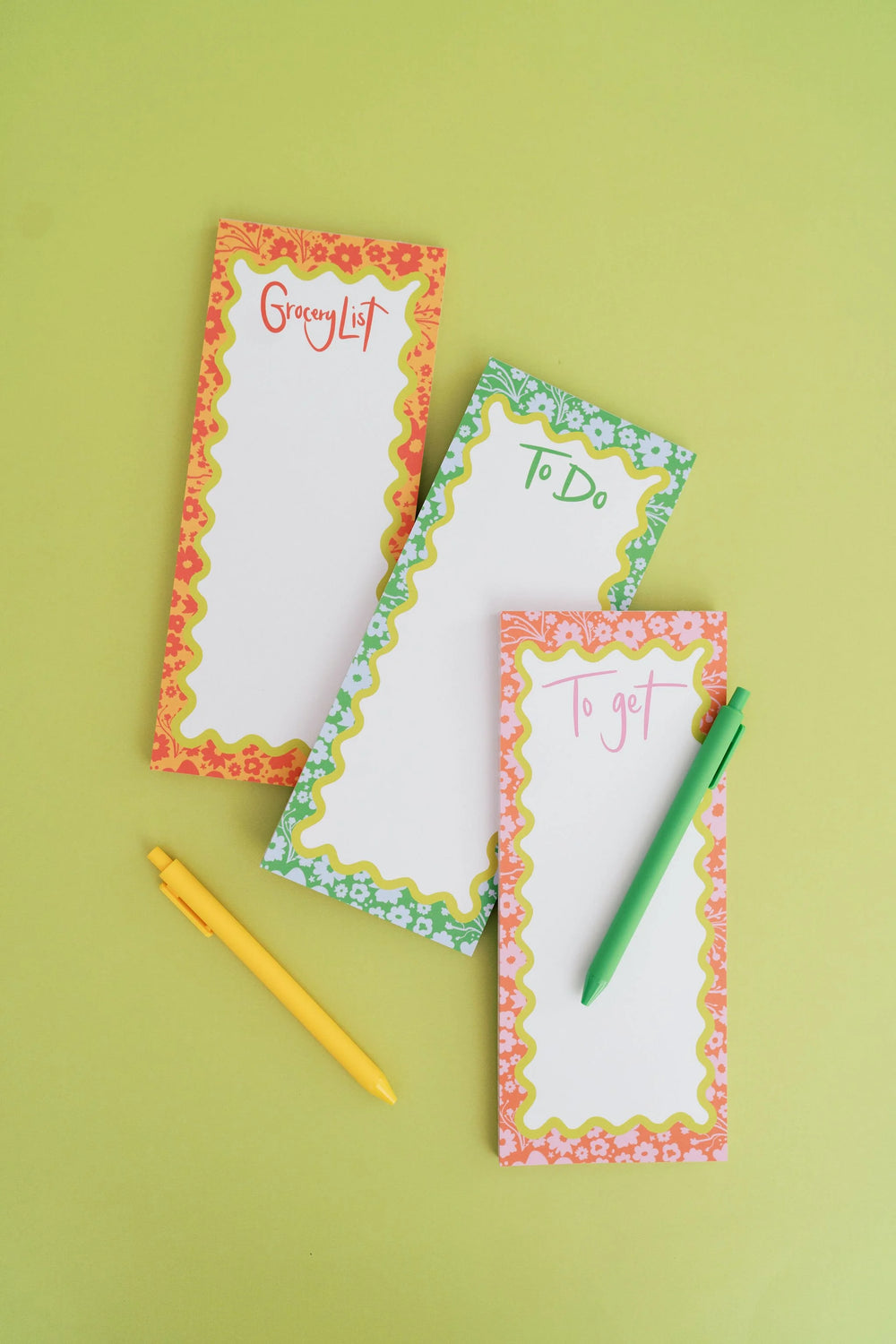 Fête Ditsy Floral Notepad in Poppy