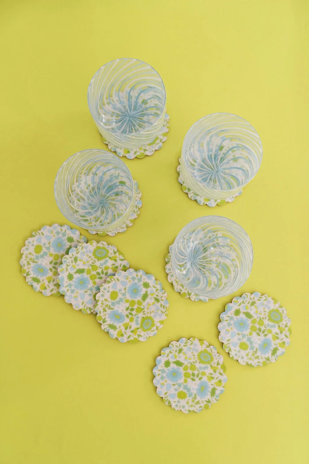 Summer In Bloom Scalloped Coasters