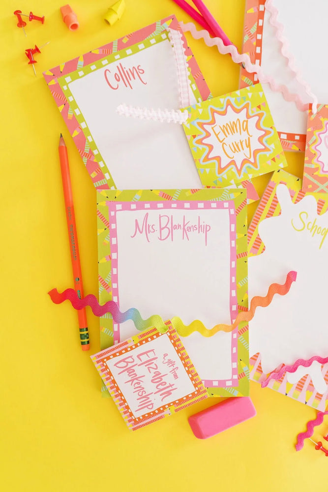 Proper Pencils Notepad in Lime & Cotton Candy