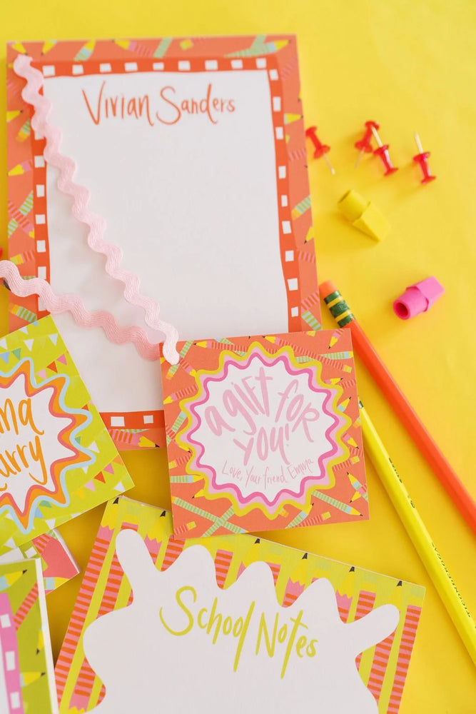 Wild Pencils Gift Tags in Pumpkin