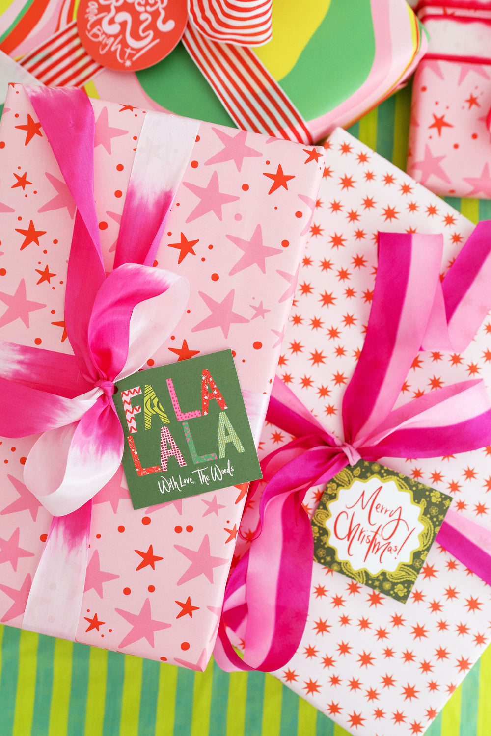 Fa La La La Gift Tags in Green