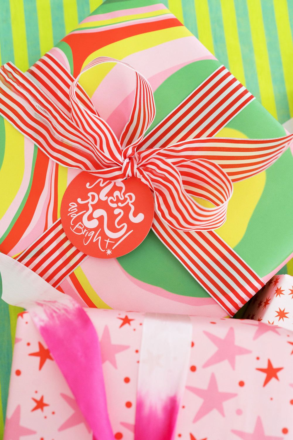 Groovy Merry & Bright Stickers in Red
