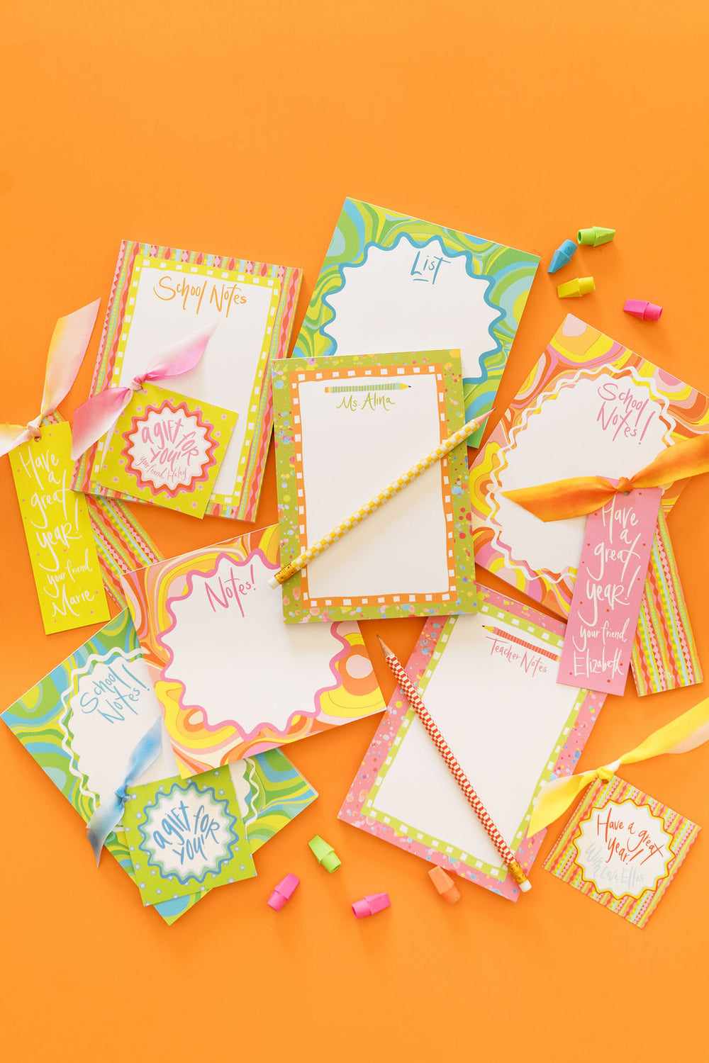 Back To School Starburst Gift Tags in Lemon