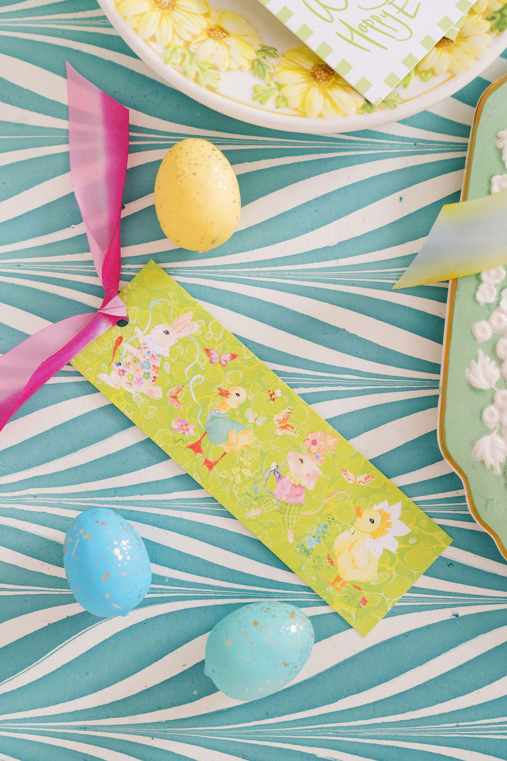 Nina Rosner for Fête Papier Spring Party Animals Long Tags in Green