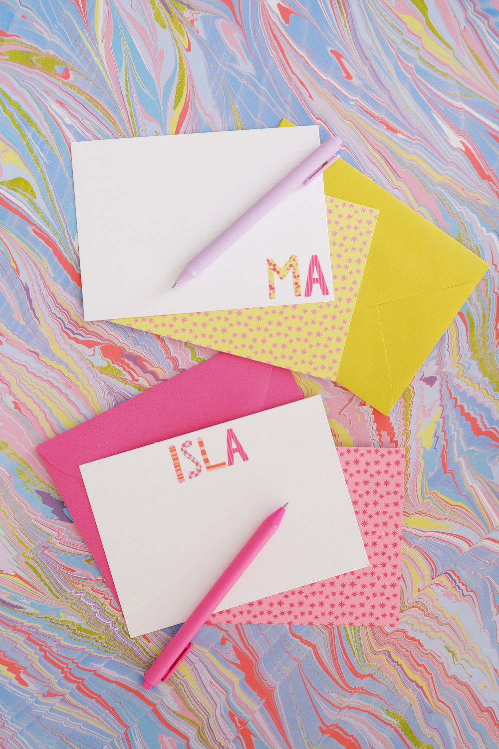 Alphabet Star Classics Stationery in Pink