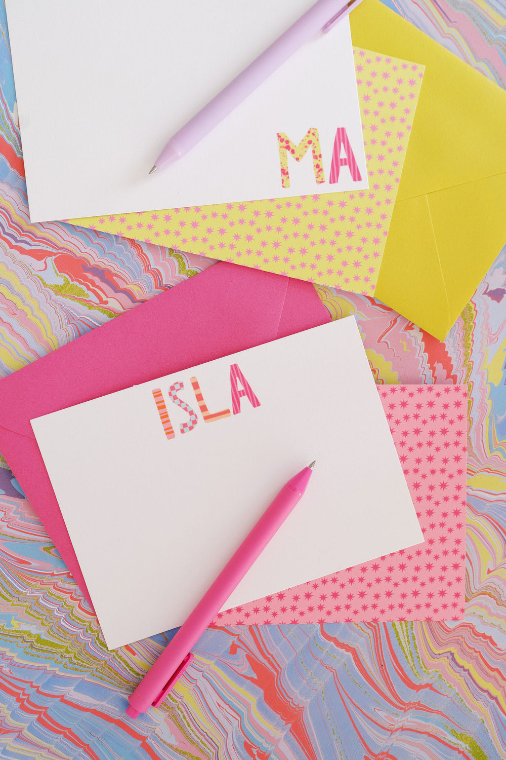 Alphabet Star Classics Stationery in Pink