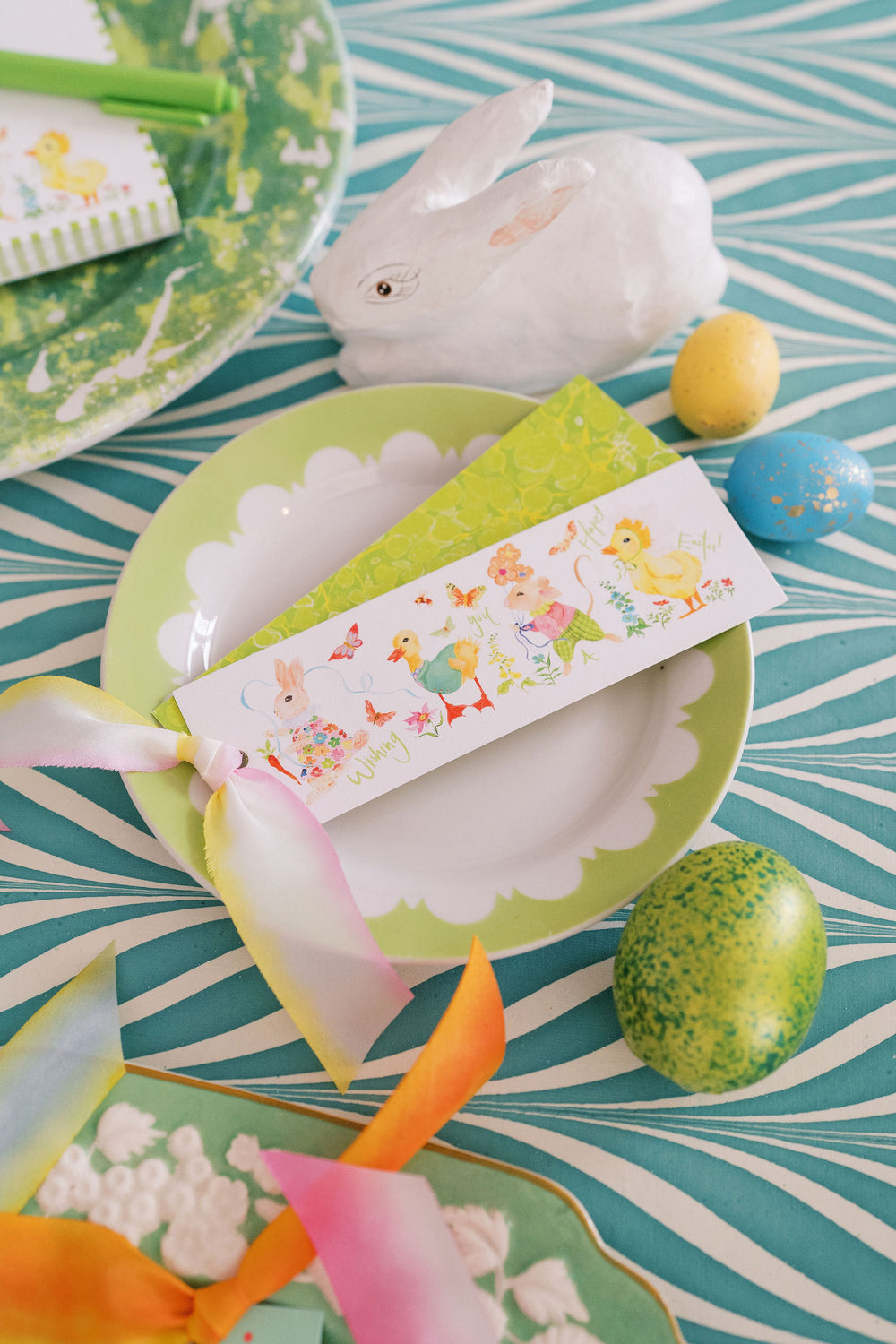 Nina Rosner for Fête Papier Spring Party Animals Long Tags in White