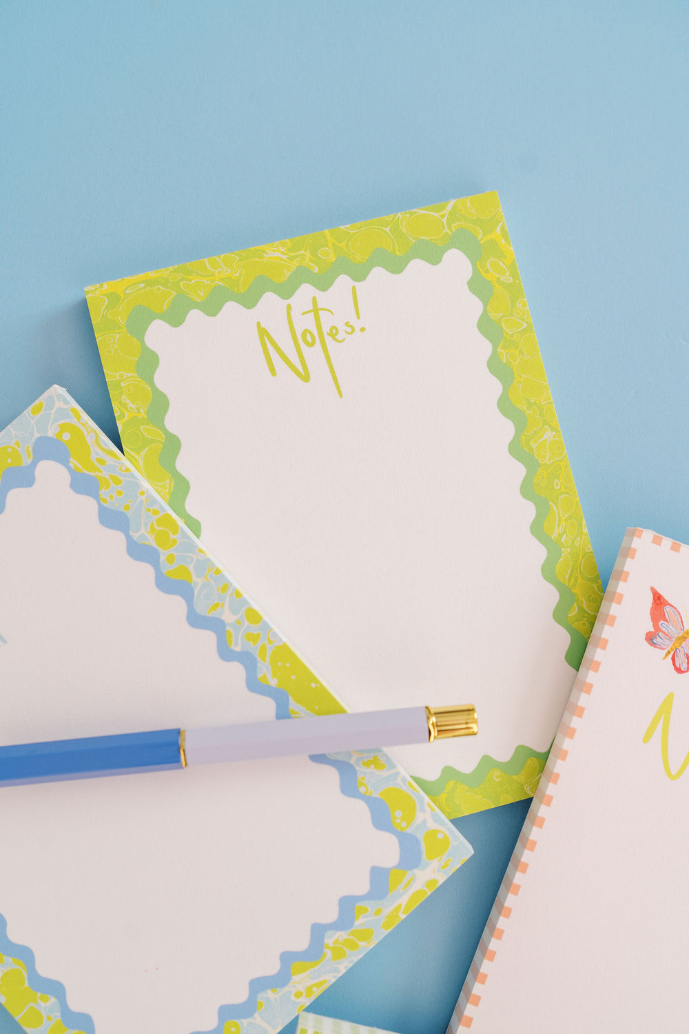 Spring Marble Notepad in Green