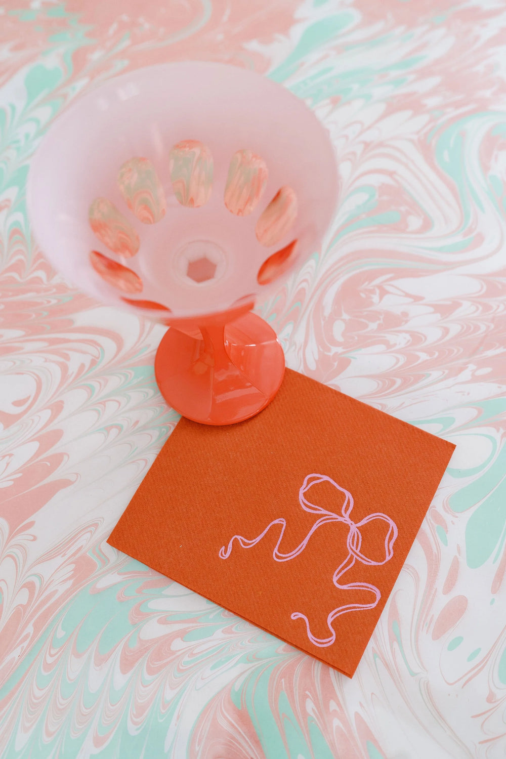 Bow Napkins in Rust