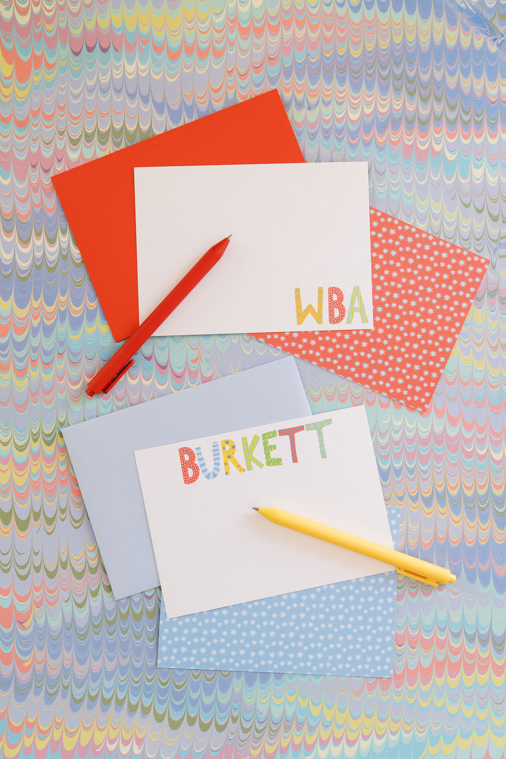 Alphabet Star Classics Stationery in Blue