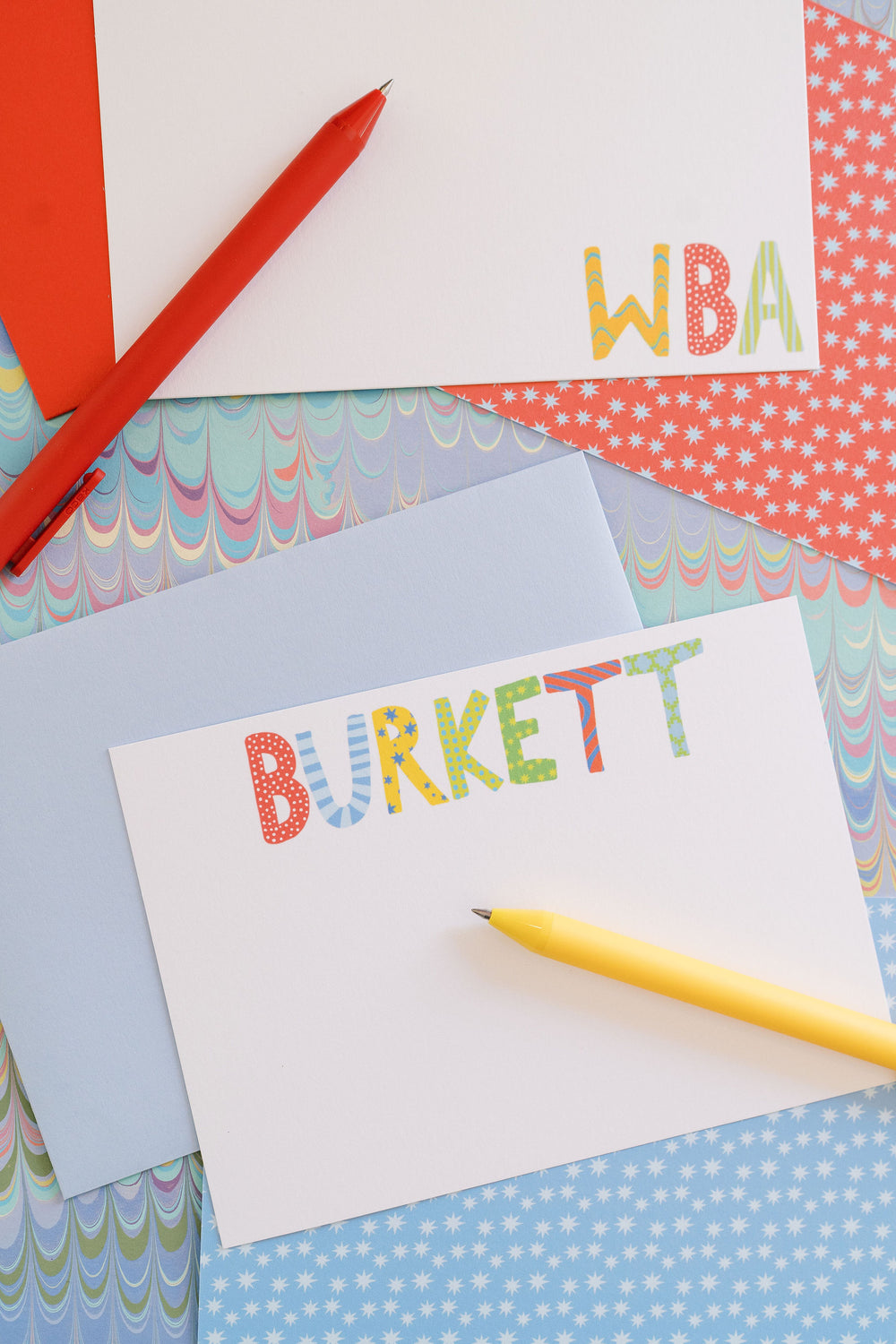 Alphabet Star Classics Stationery in Blue