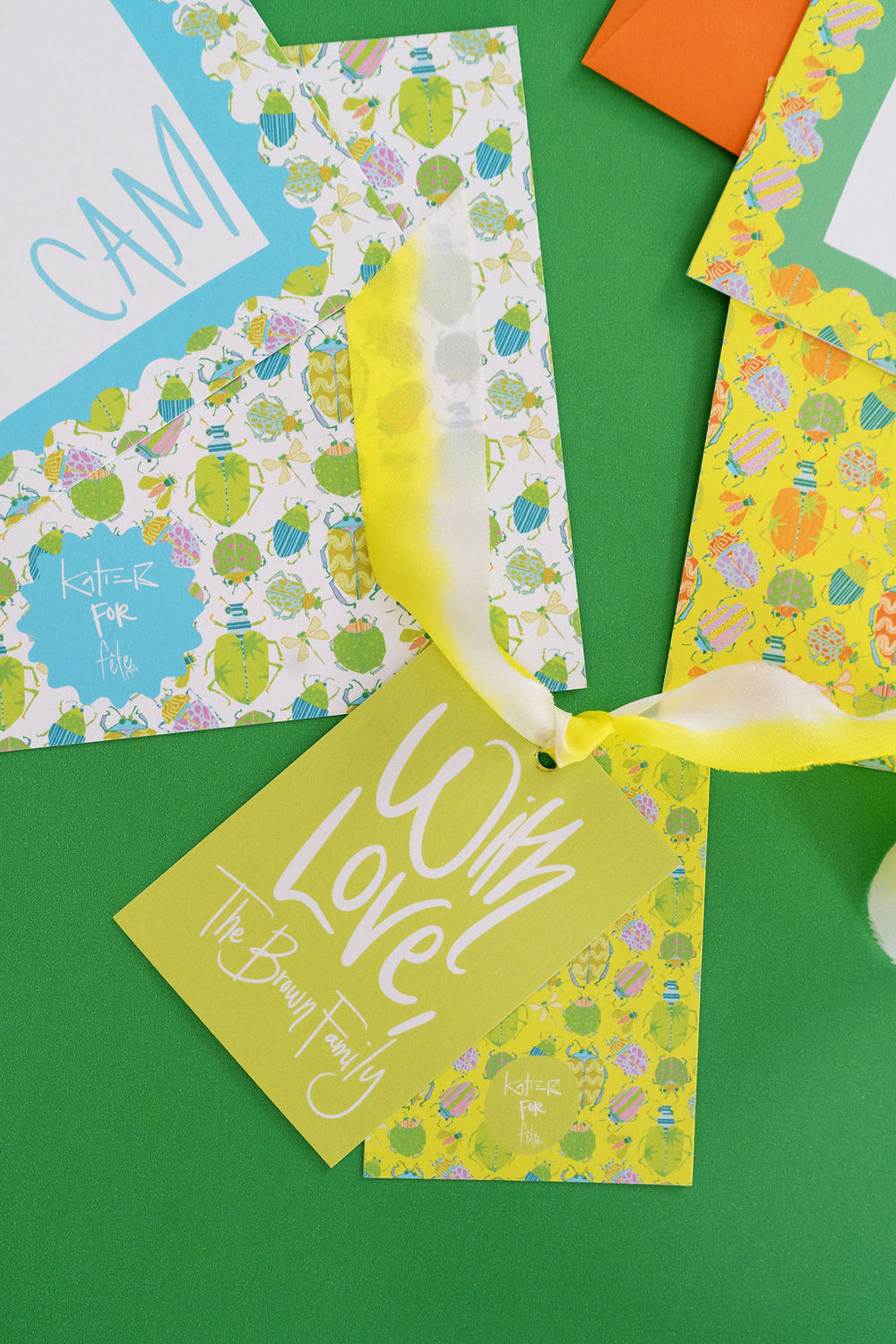 Busy Bugs Gift Tags in Sleek Green