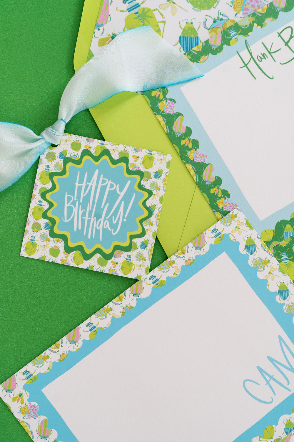 Busy Bugs Gift Tags in Blue