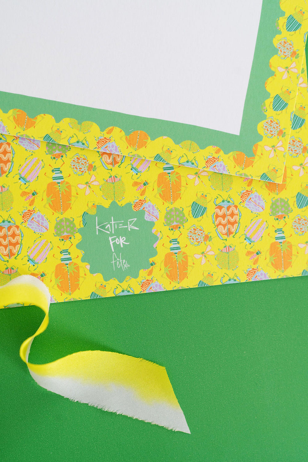 Busy Bugs Stationery in Yellow