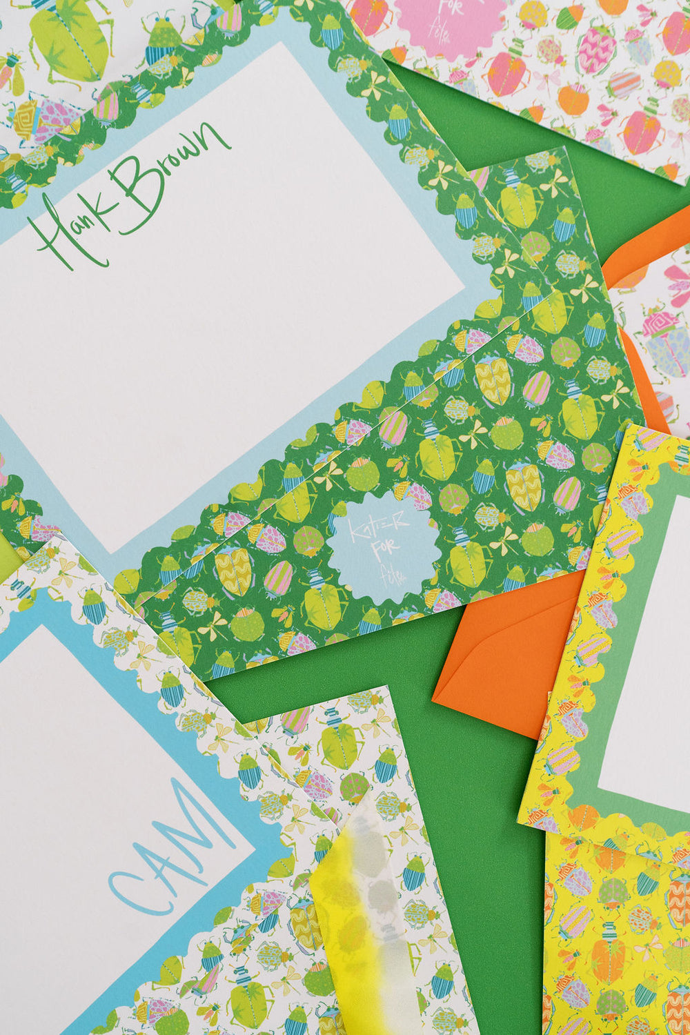 Busy Bugs Stationery in Green