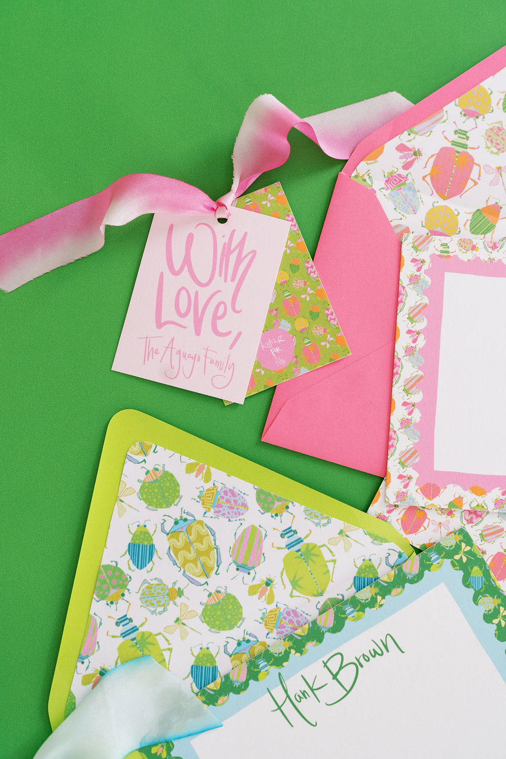 Busy Bugs Gift Tags in Sleek Pink