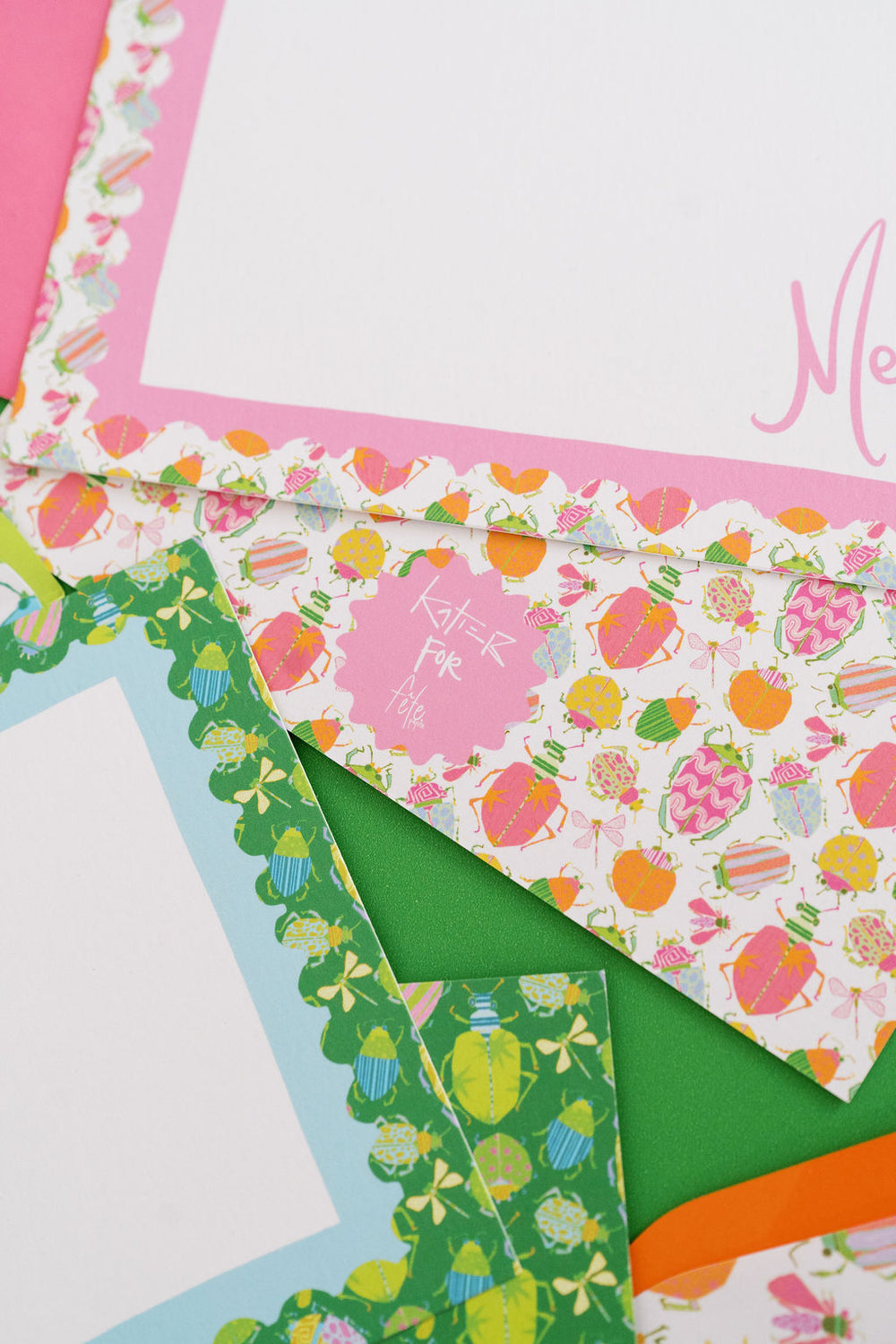 Busy Bugs Stationery in Pink