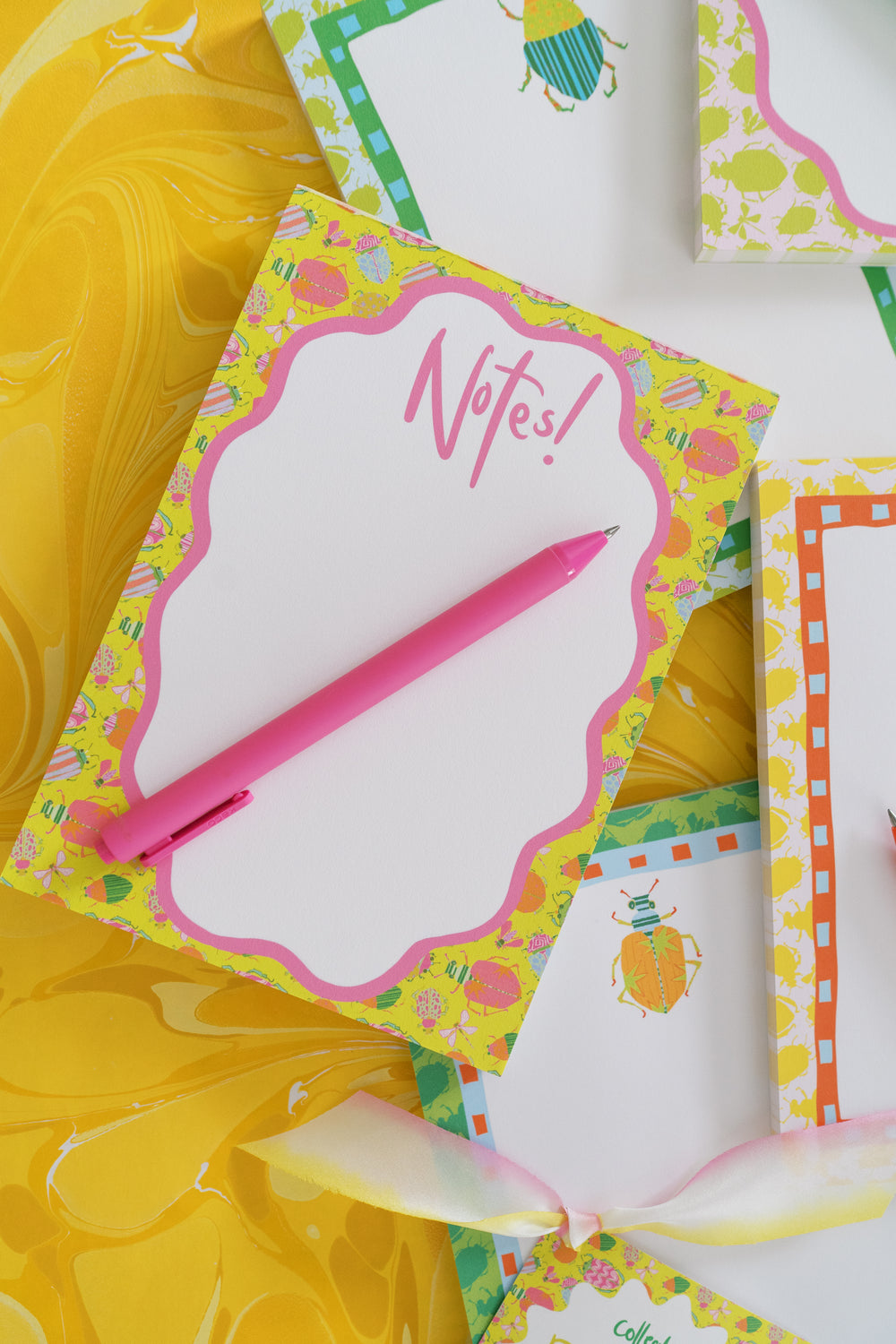 Busy Bugs Notepad in Yellow