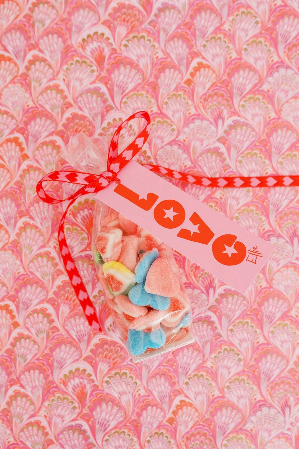Love Star Burst Gift Tags in Pink