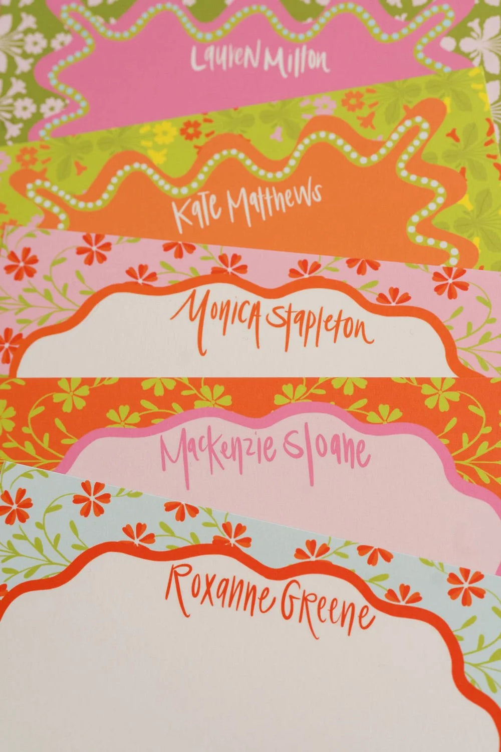 Ditsy Floral Stationery in Orange