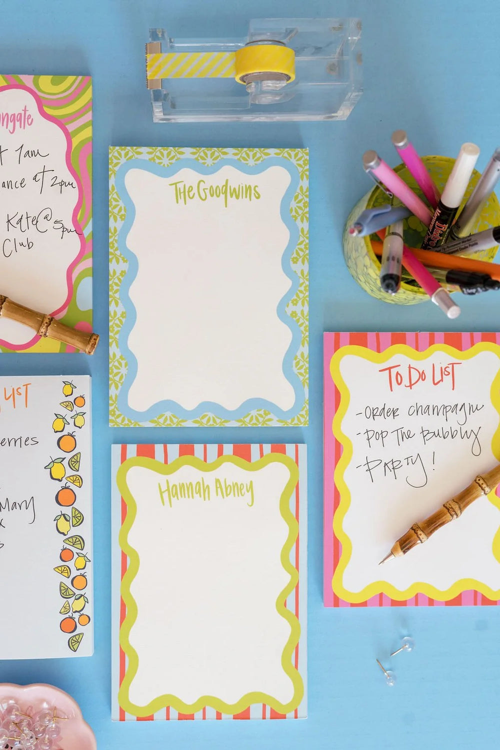 Stripe Notepad in Popsicle