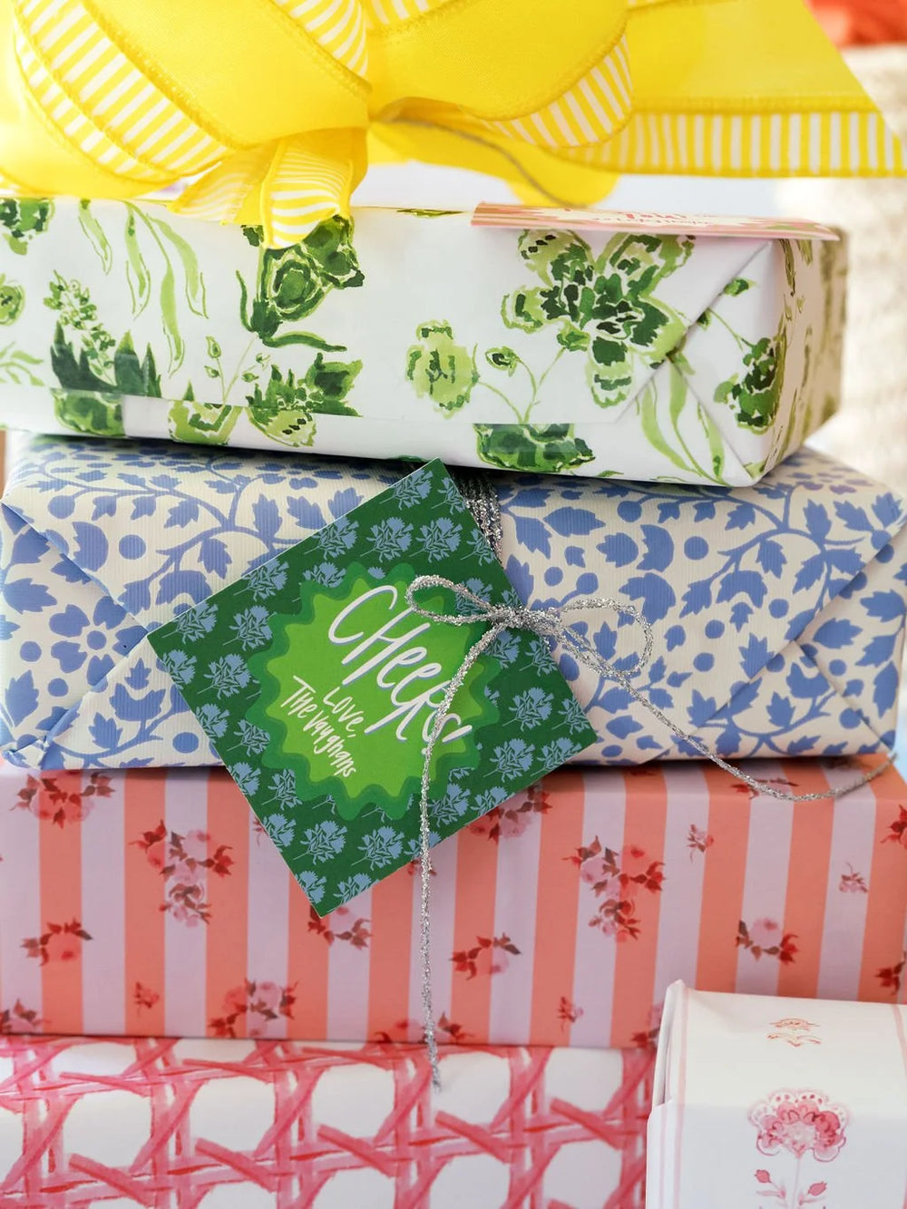 Block Print Tags in Ocean