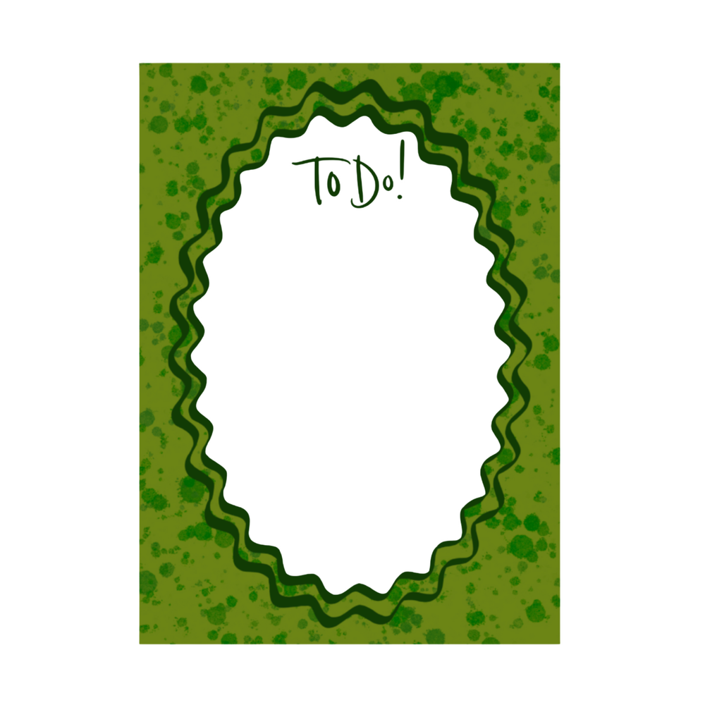 Splatter Notepad in Green