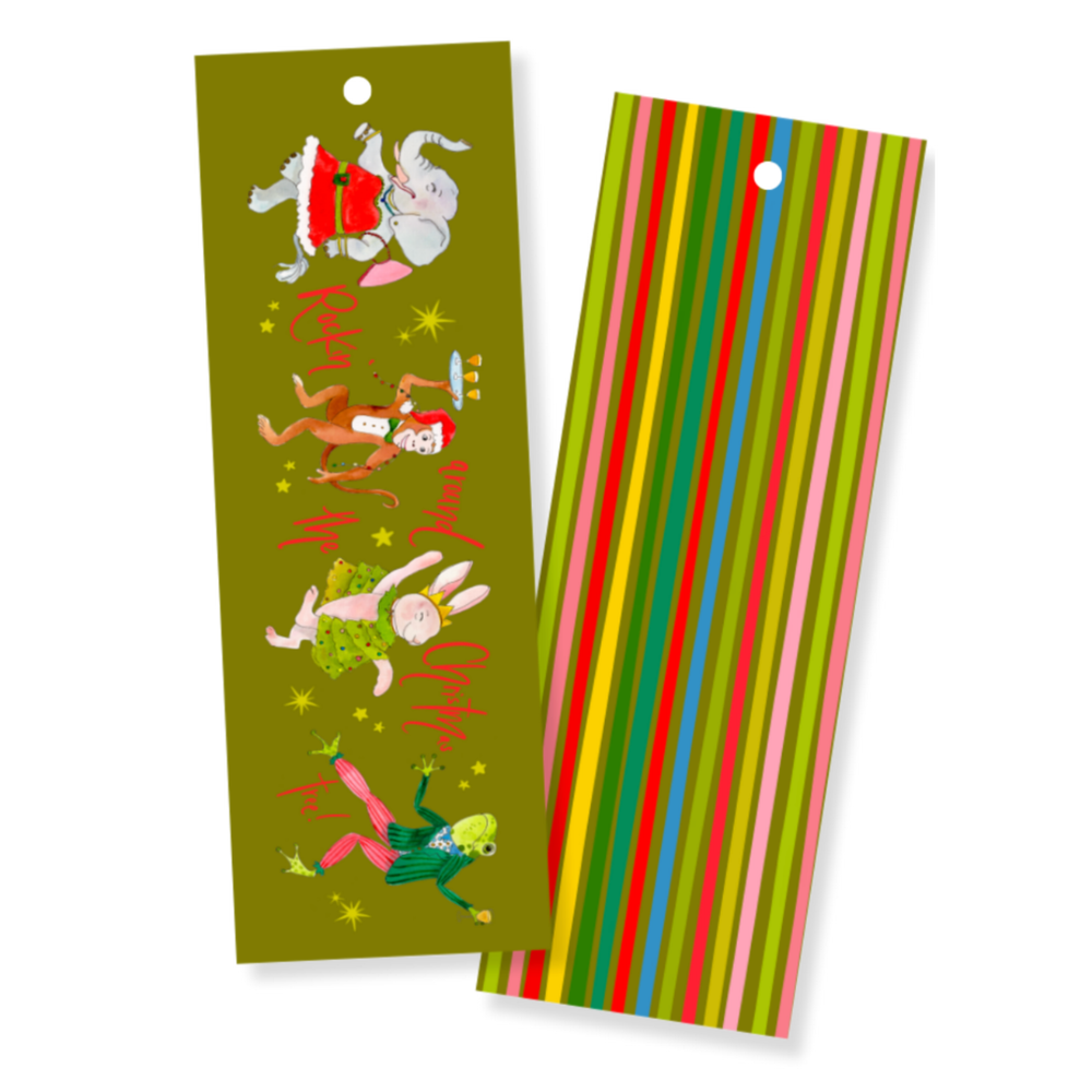 Rockin' Around The Christmas Tree Gift Tags in Olive