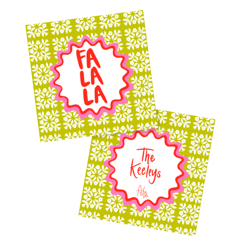 OG Fa La La La Quilted Gift Tags