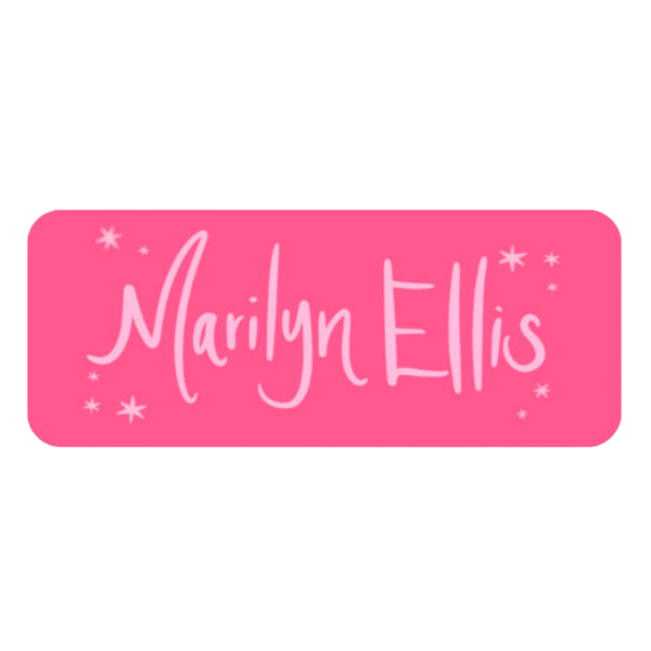 Girl Back To School Vinyl Labels in Flamingo & Cotton Candy