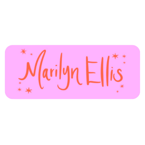 Girl Back To School Vinyl Labels in Lavender & Poppy