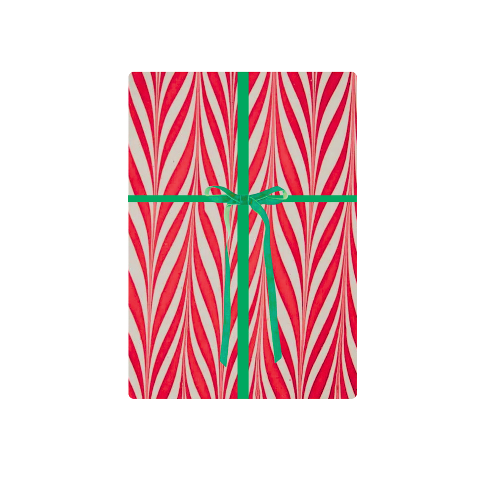 Candy Cane Marbled Wrapping Paper