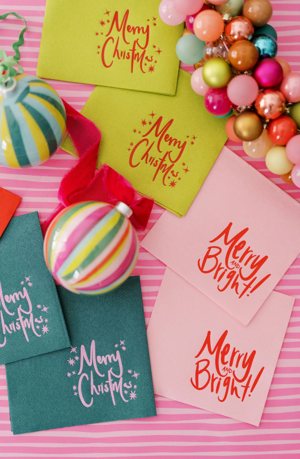 Merry & Bright Cocktail Napkins