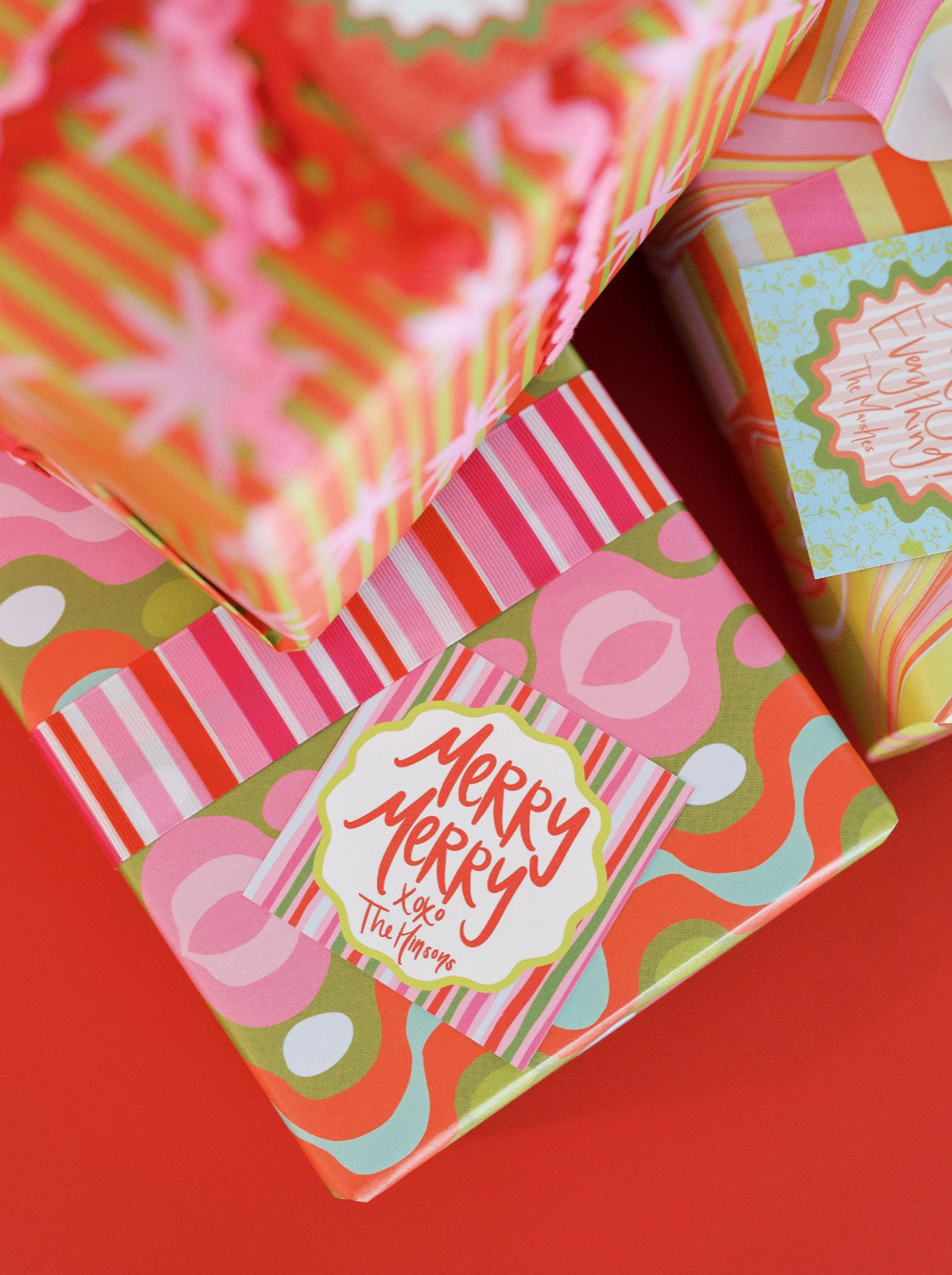 Candy Stripe Gift Stickers