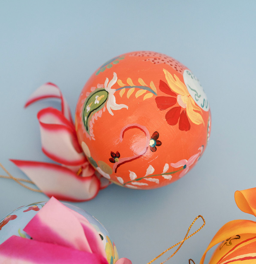 Nina Rosner for Fête Papier 3.5" Ornament 7 - BLOOD ORANGE